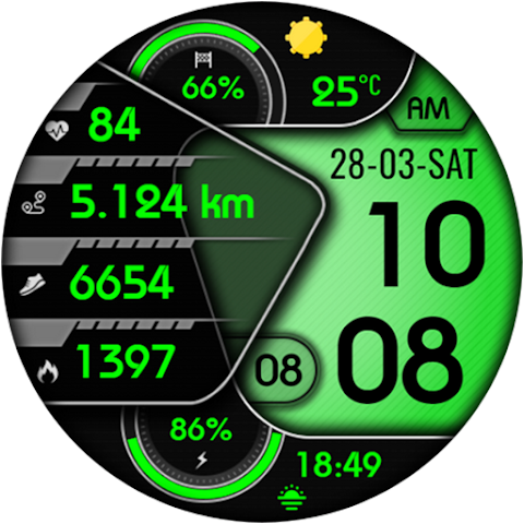 Vagan Digital Watch Face screenshot