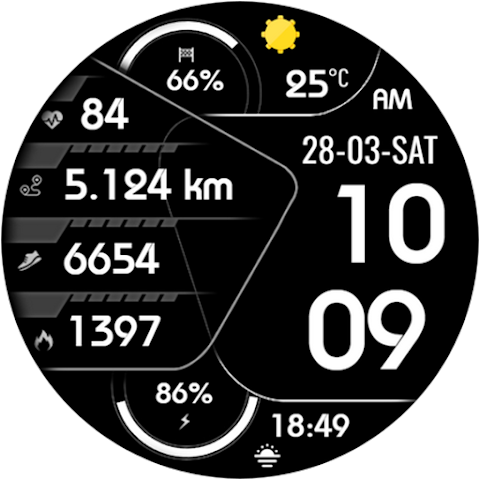 Vagan Digital Watch Face screenshot
