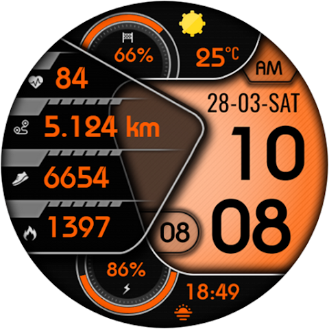Vagan Digital Watch Face screenshot