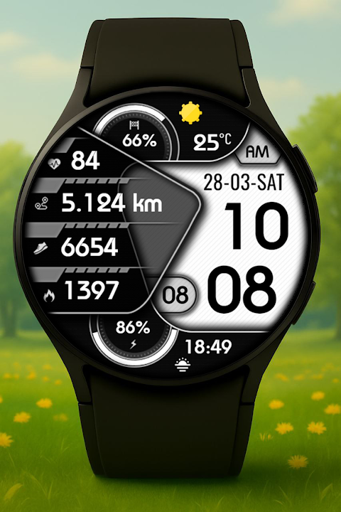 Vagan Digital Watch Face screenshot