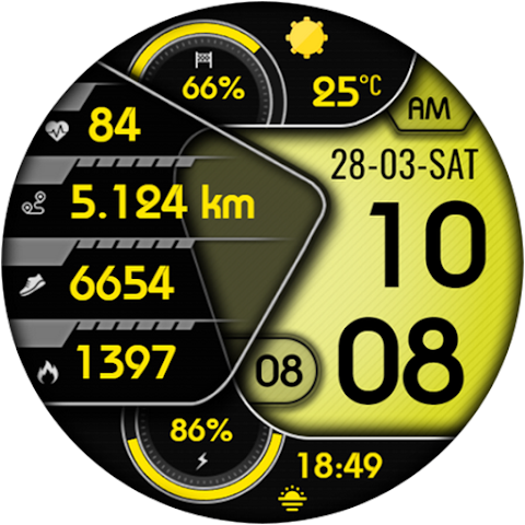 Vagan Digital Watch Face screenshot