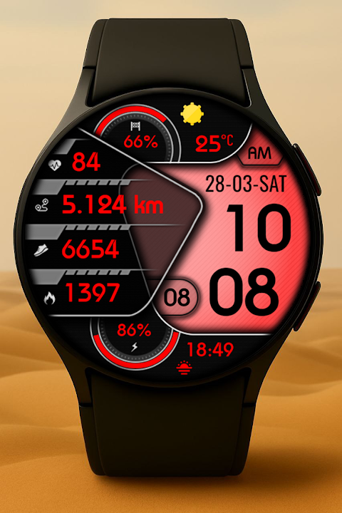 Vagan Digital Watch Face screenshot