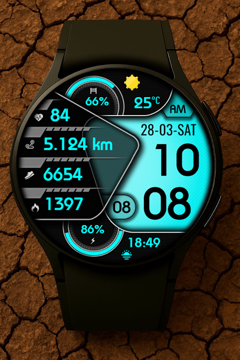 Vagan Digital Watch Face screenshot