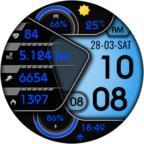 Vagan Digital Watch Face screenshot
