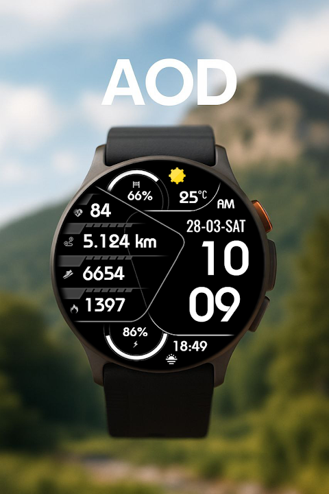 Vagan Digital Watch Face screenshot
