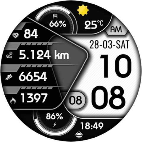 Vagan Digital Watch Face screenshot