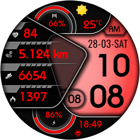 Vagan Digital Watch Face screenshot