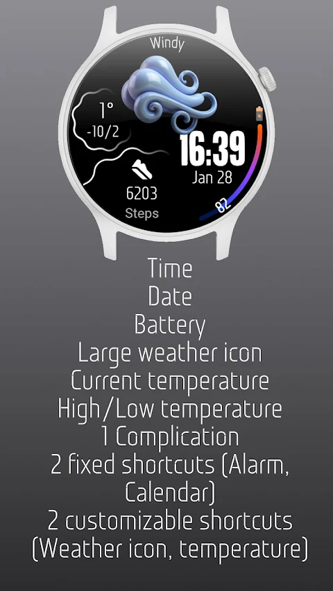 Digital Watchface Weather 3D screenshot