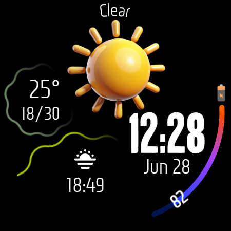 Digital Watchface Weather 3D screenshot