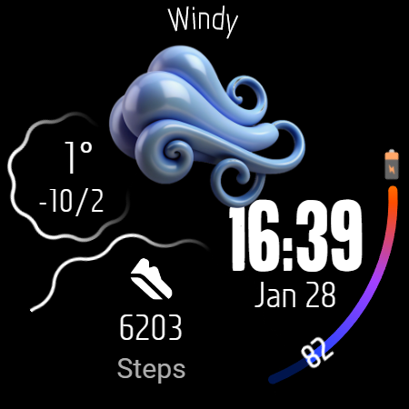 Digital Watchface Weather 3D screenshot
