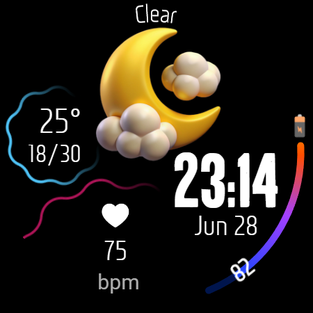 Digital Watchface Weather 3D screenshot