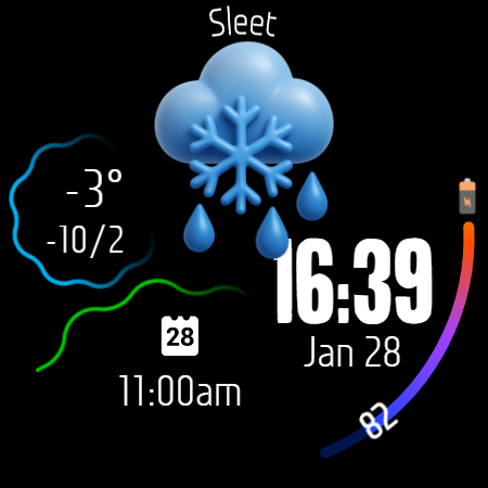 Digital Watchface Weather 3D screenshot