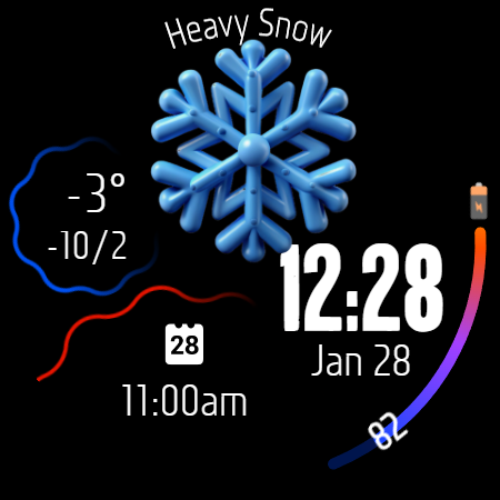 Digital Watchface Weather 3D screenshot