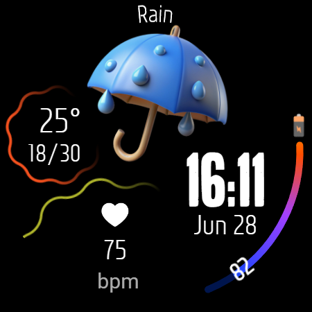 Digital Watchface Weather 3D screenshot