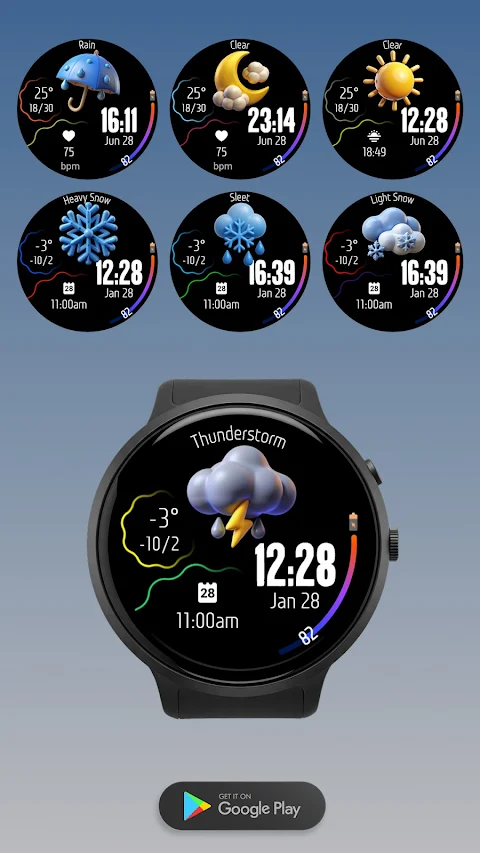 Digital Watchface Weather 3D screenshot
