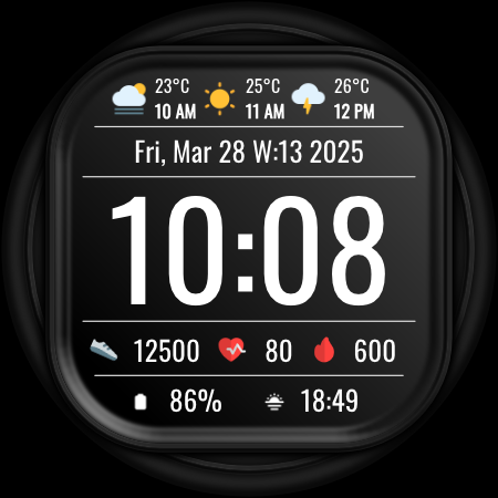 DADAM102: Digital Watch Face screenshot