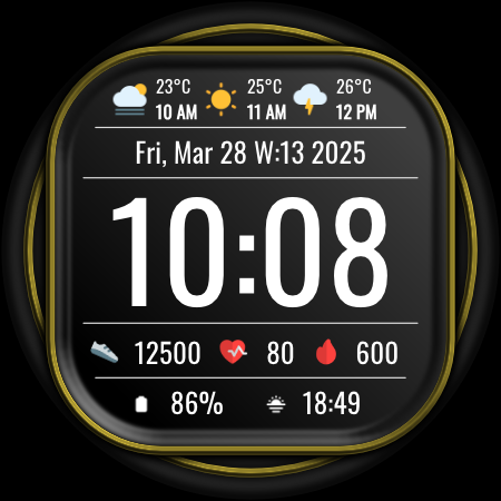 DADAM102: Digital Watch Face screenshot