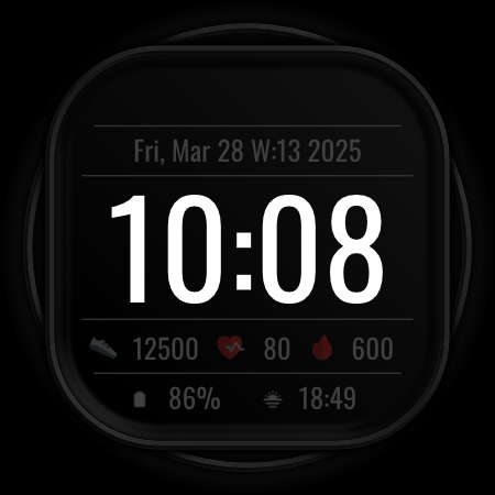 DADAM102: Digital Watch Face screenshot