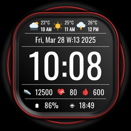 DADAM102: Digital Watch Face screenshot
