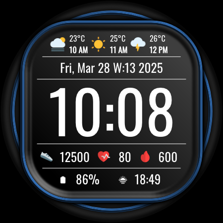 DADAM102: Digital Watch Face screenshot