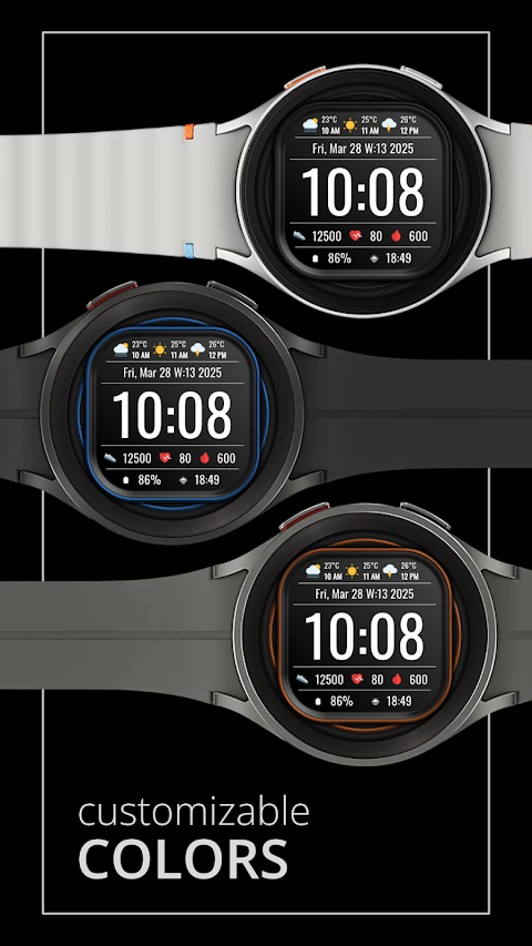 DADAM102: Digital Watch Face screenshot