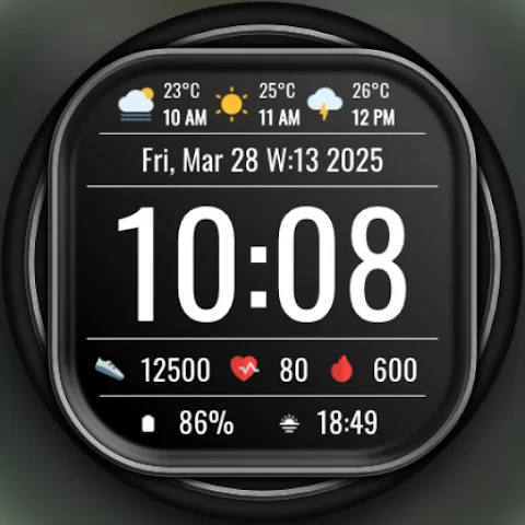 DADAM102: Digital Watch Face screenshot