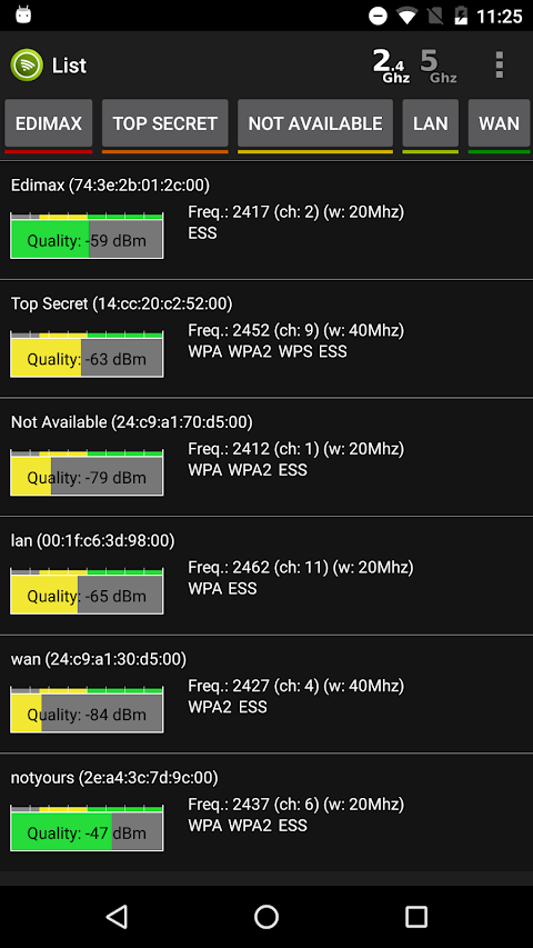 Wifi Analyzer Pro screenshot