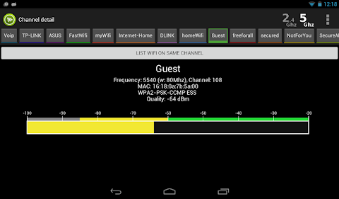 Wifi Analyzer Pro screenshot