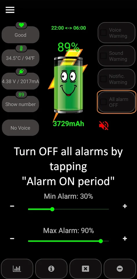 Battery Alarm PRO screenshot