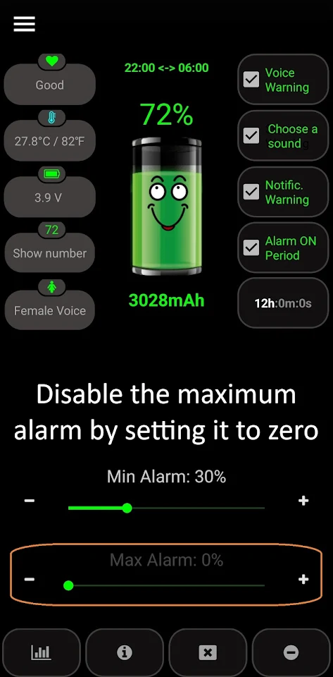 Battery Alarm PRO screenshot