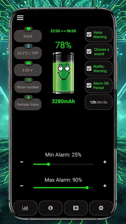 Battery Alarm PRO screenshot