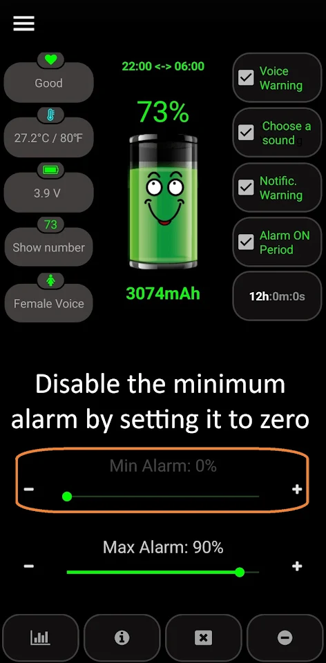 Battery Alarm PRO screenshot