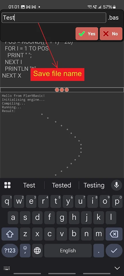 Basic language practice screenshot