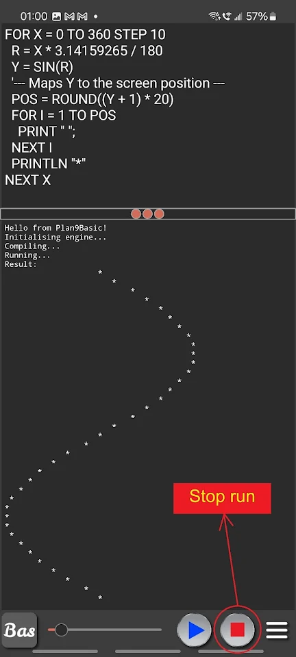 Basic language practice screenshot