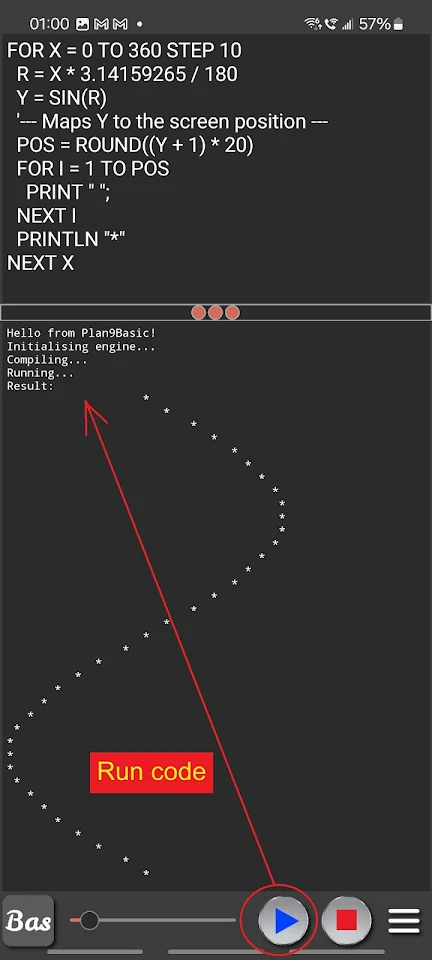 Basic language practice screenshot