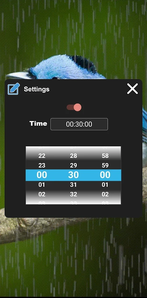 Relaxing sounds in the rain screenshot