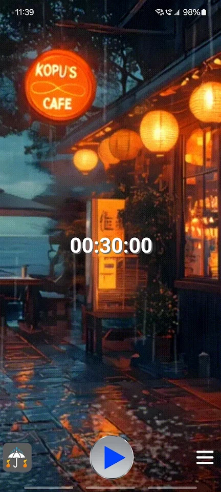 Relaxing sounds in the rain screenshot