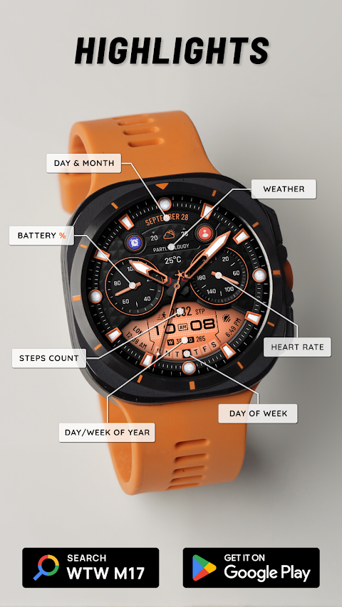 WTW M17 Hybrid Watch Face screenshot