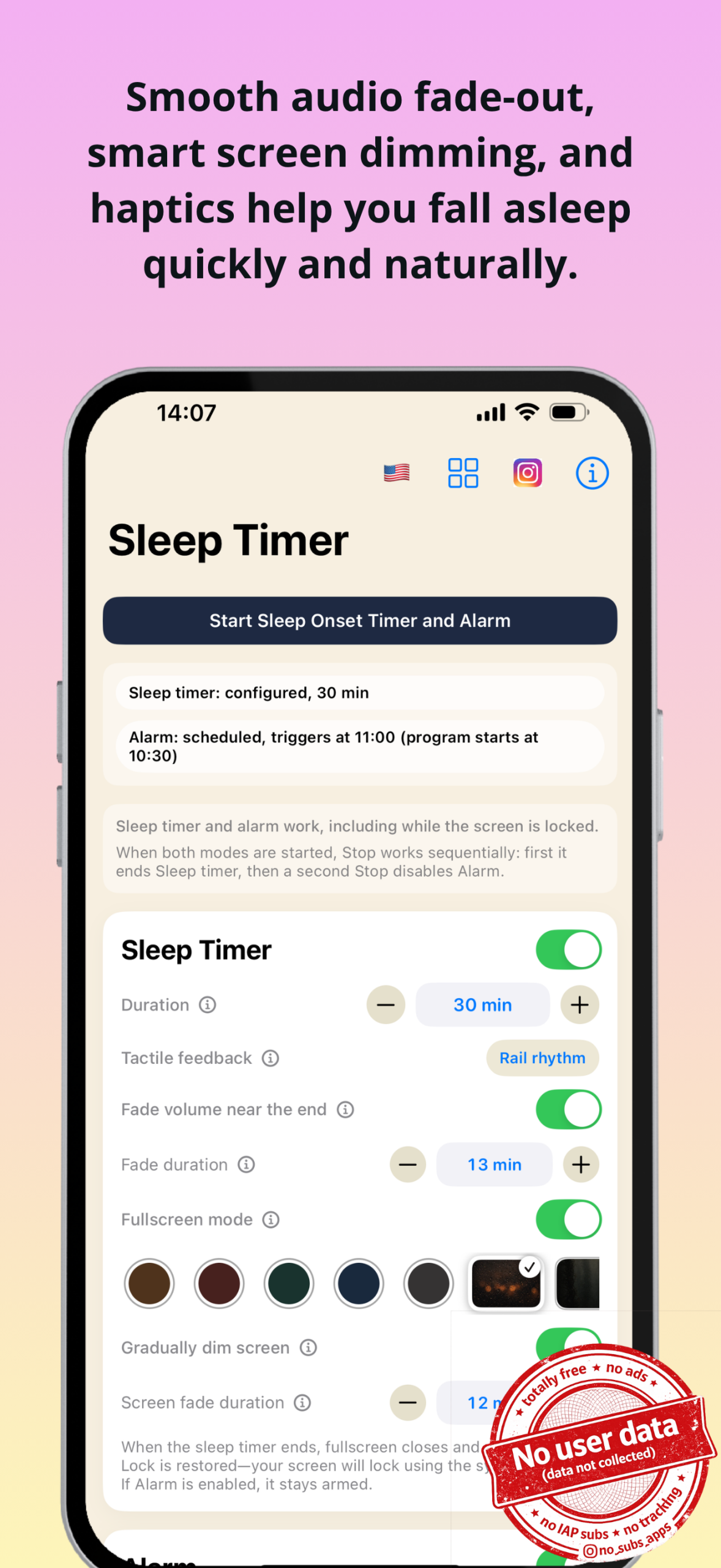 Sleep Timer: No Subs Apps screenshot