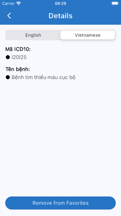 ICD-10 Dictionary screenshot
