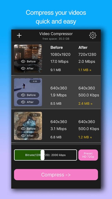 Video Compressor Gold screenshot