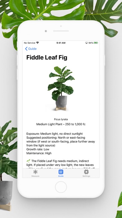 Plant Light Meter screenshot