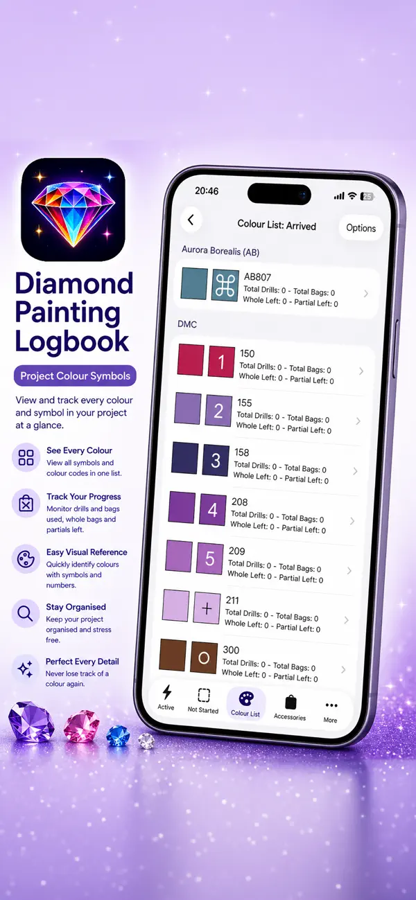 Diamond Painting Logbook screenshot