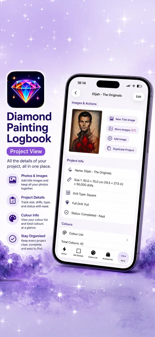 Diamond Painting Logbook screenshot
