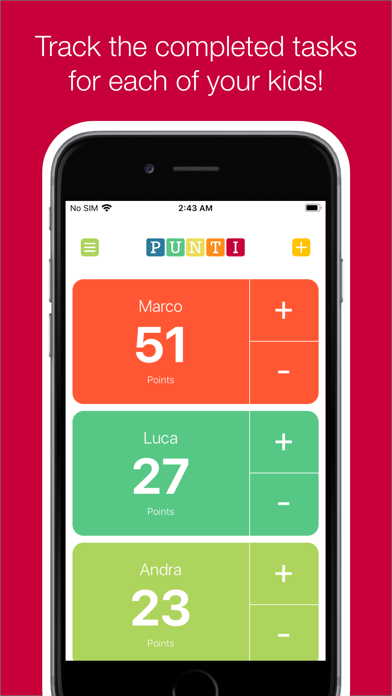 punti+ chores tasks & rewards screenshot