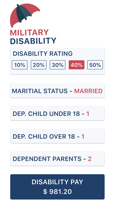 Military Retire Pay screenshot