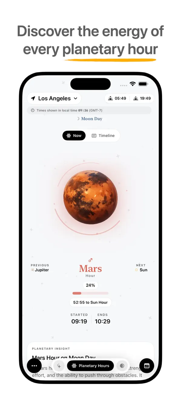 Planetary Hours + Widget screenshot