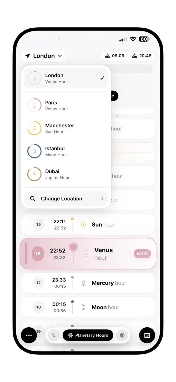 Planetary Hours + Widget screenshot