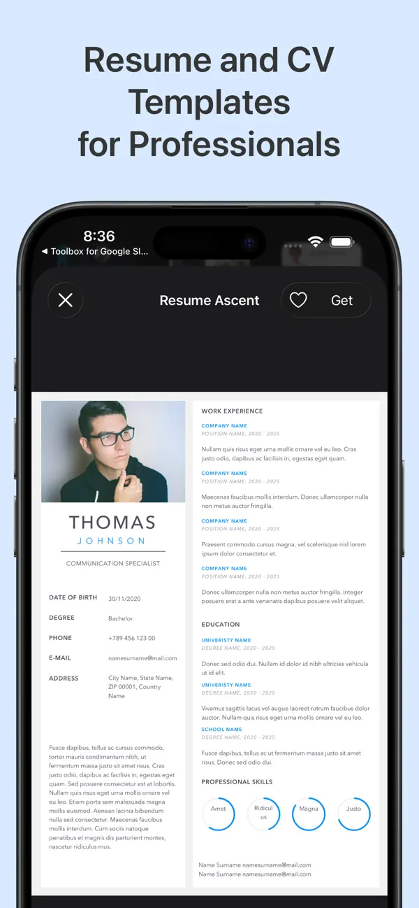 Designs for Google Documents screenshot