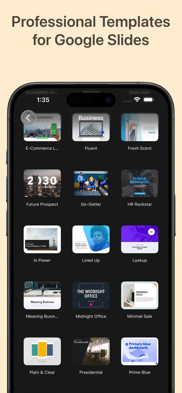 Designs for Google Slides Pro screenshot
